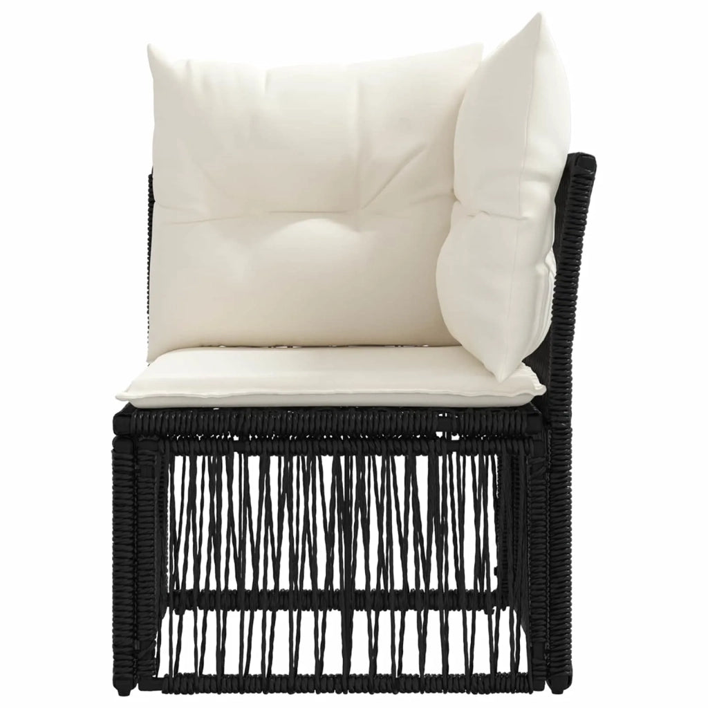 Unità divano angolare Nero polyrattan 42026710