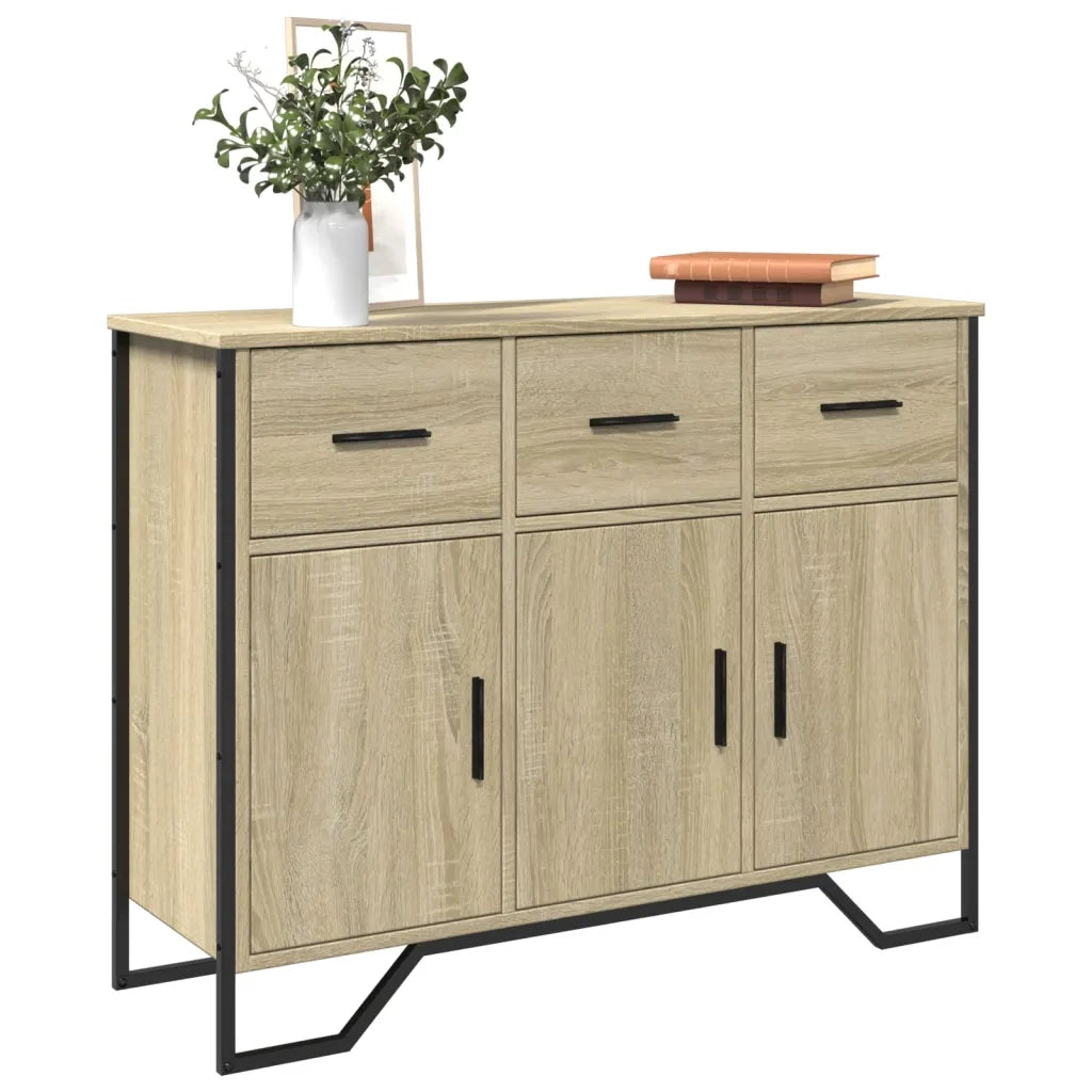 Credenza-Buffet-Armadio da cucina Rovere Sonoma 97x32,5x74,5 cm in Legno Multistrato