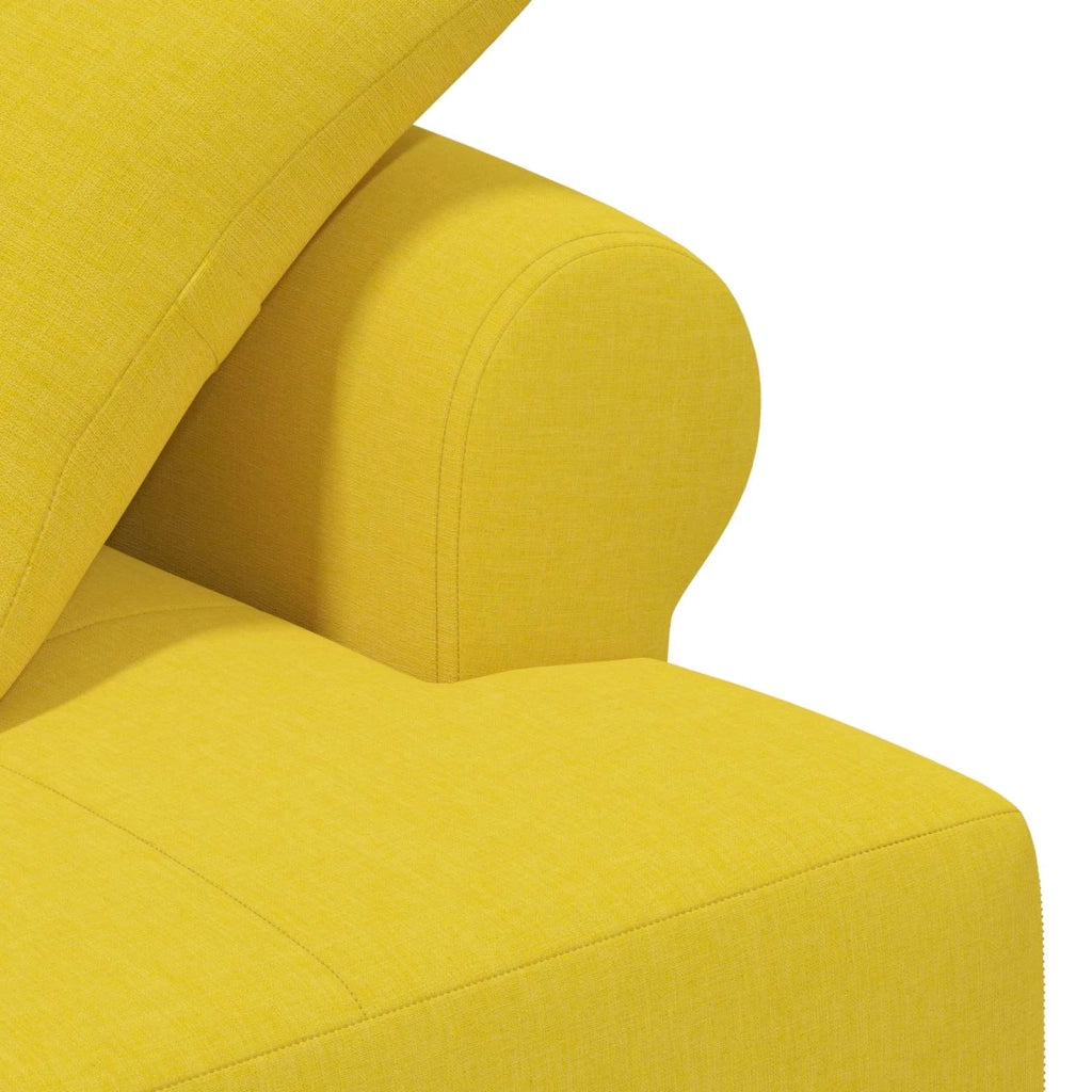 Loveseat con bottoni imbottiti Giallo Chiaro 120 x 65 x 79 cm 42041818