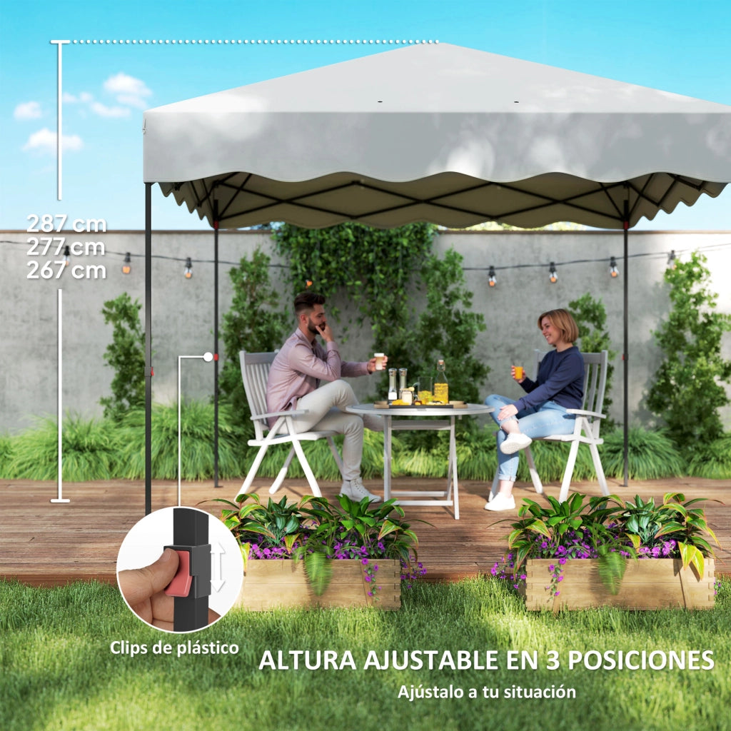 Tenda da giardino pieghevole 3x3m ¨C zephmum ¨C bianco
