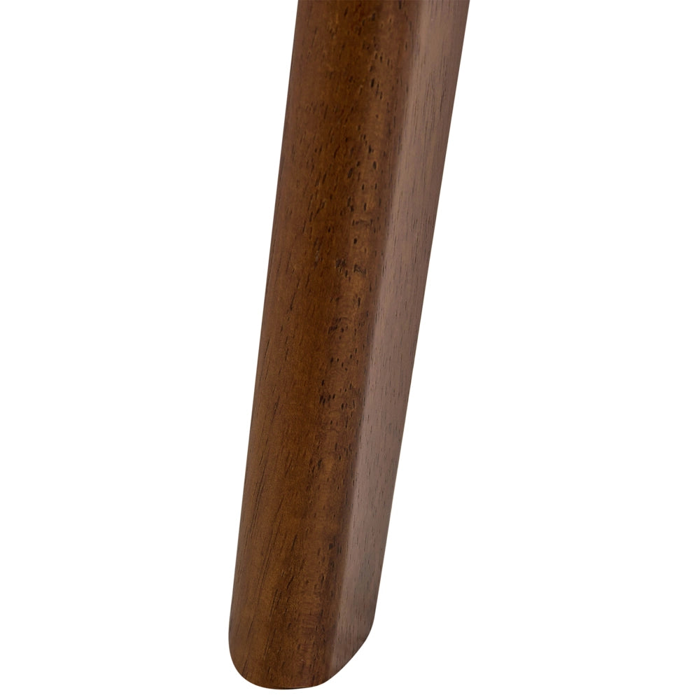 Set di 2 sedie da pranzo Sedute imbottite in poliestere marrone Struttura in legno laccato senza braccioli Stile retrò