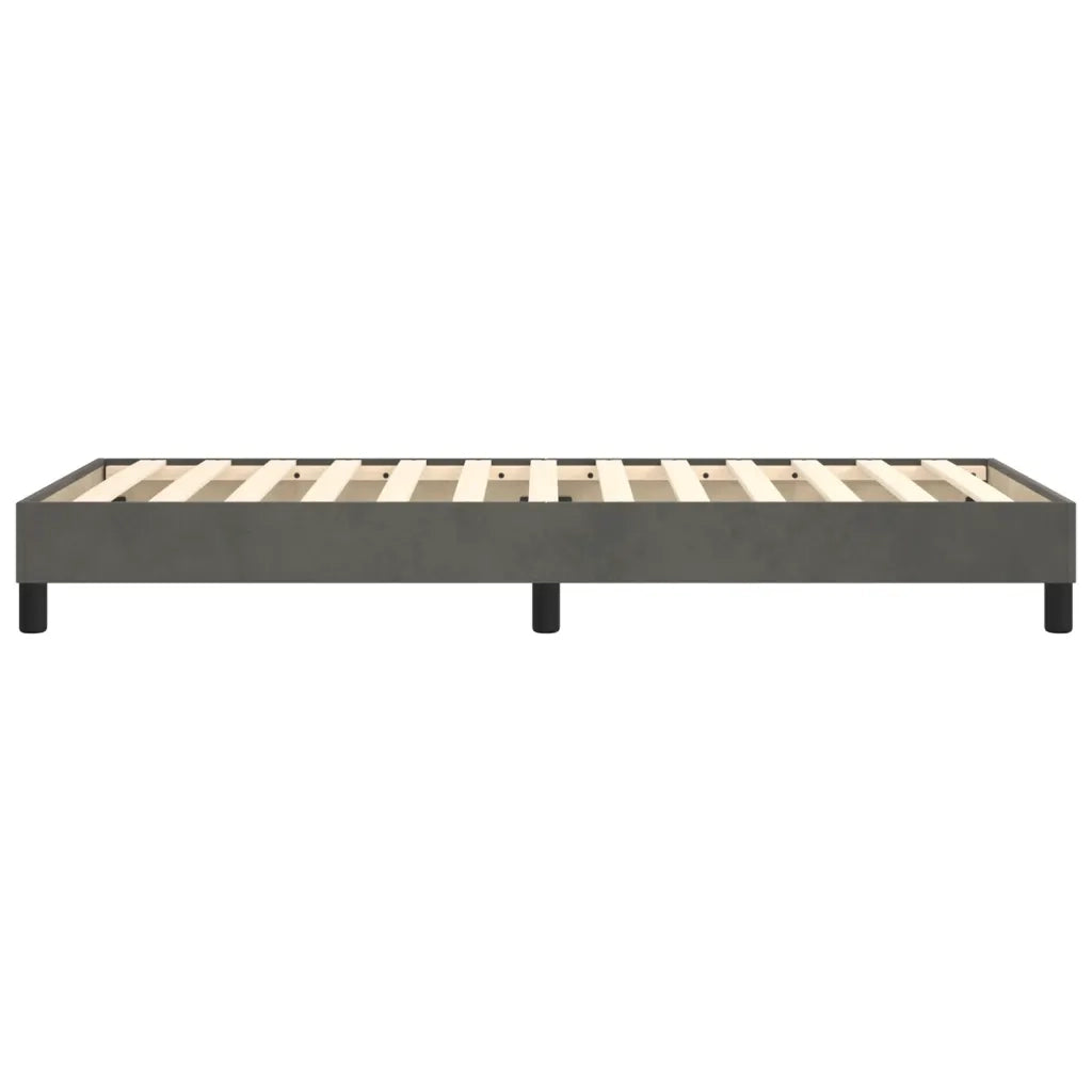 Struttura Letto a Rete a Molle-Giroletto Grigio Scuro 80x200 cm Velluto 823688