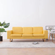 Divano a 3 Posti in Tessuto Giallo cod mxl 21446