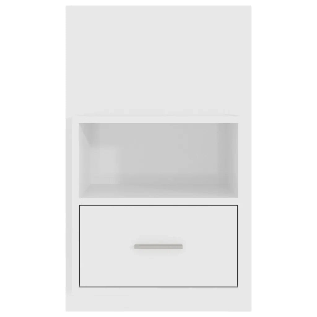 Comodino a Muro Bianco Lucido 811019
