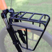Porta Bagagli per Bicicletta - Sostegno in Acciaio - Viaggiare in Bicicletta - Bloccaggio Regolabile - 25 kg di Capacità di Carico - Nero