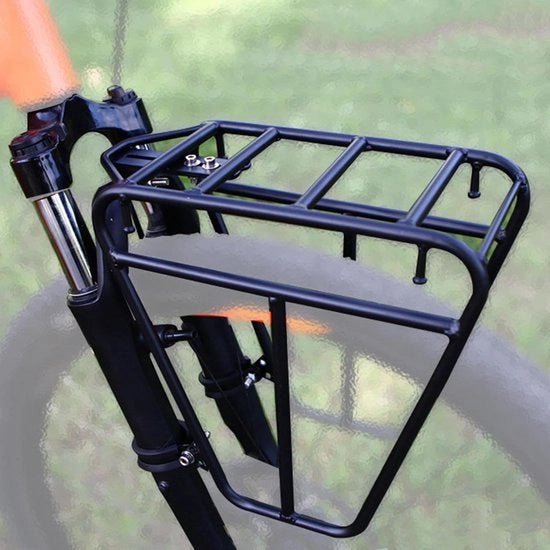 Porta Bagagli per Bicicletta - Sostegno in Acciaio - Viaggiare in Bicicletta - Bloccaggio Regolabile - 25 kg di Capacità di Carico - Nero