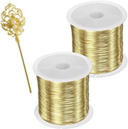 Filamento di Rame Aromatizzato - Resistente all'Usura - 2 Rotoli da 100m - 0,3mm di Diametro - Flessibile e Resiliente - Ideale per Gioielleria e Decorazioni