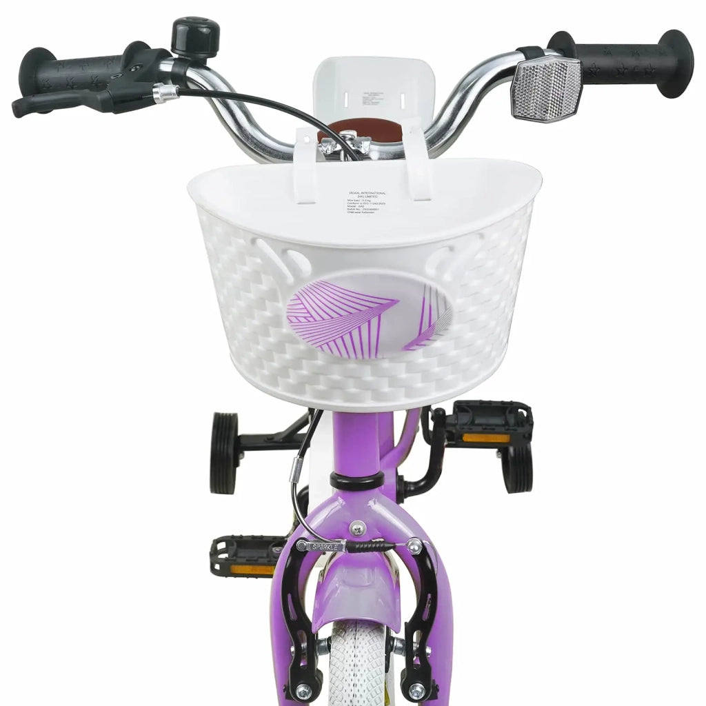 Bicicletta per Bambini 16 Pollici per bambini di 4-6 anni Viola