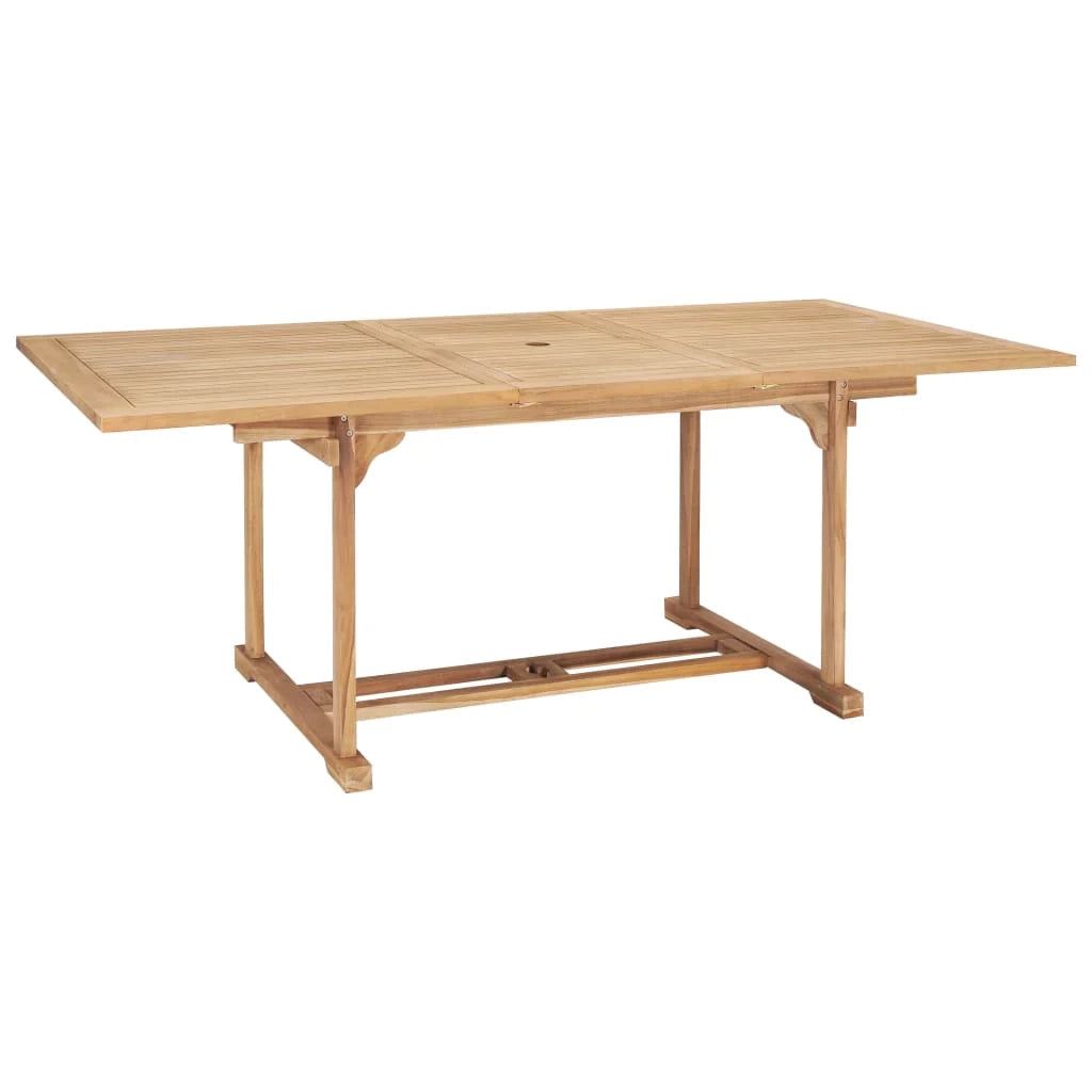 Set da pranzo da esterno 7 pezzi 150-200x100x75 cm teak massello 02_0014510