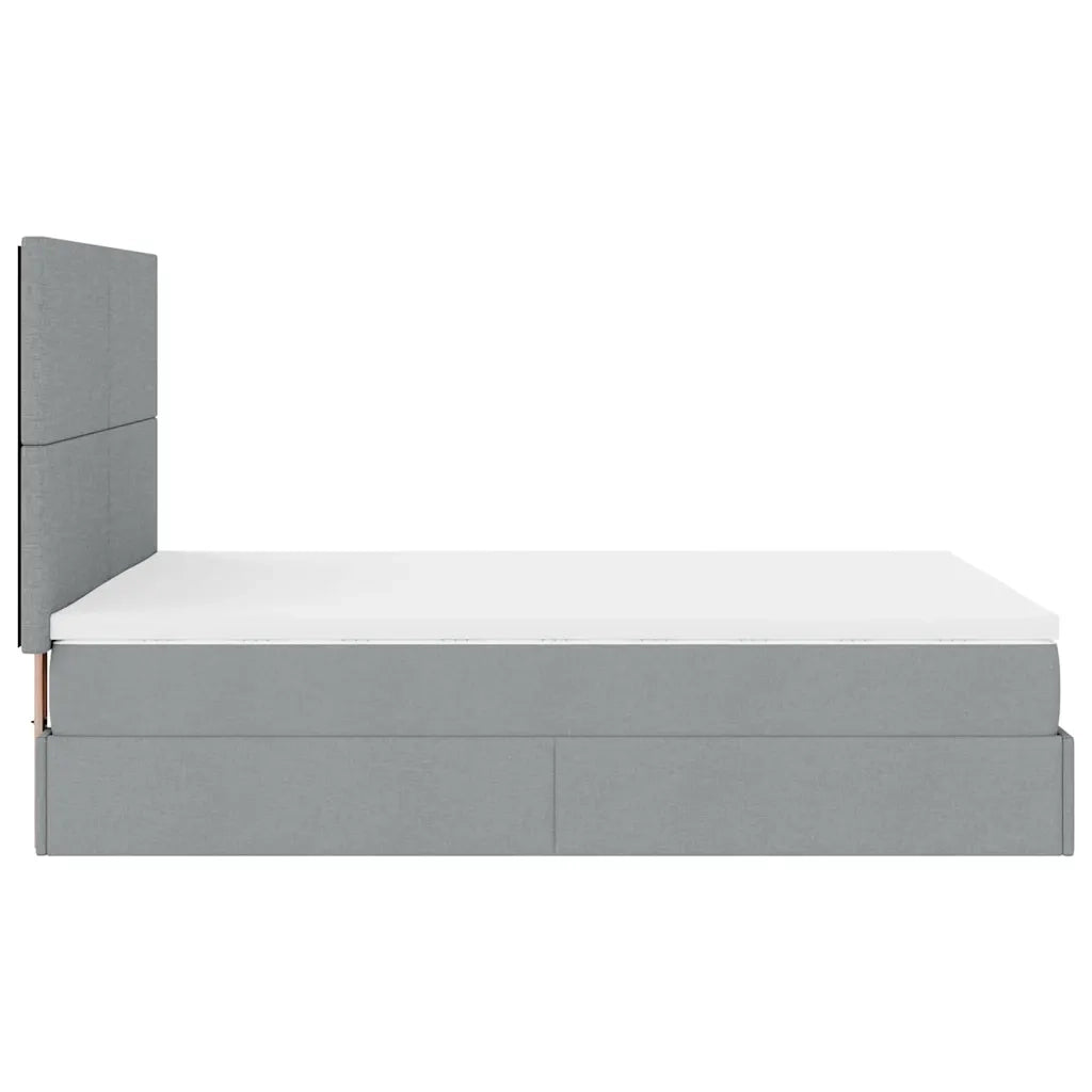 vidaXL Struttura Letto Pouf con Materasso 140x200 cm in Tessuto