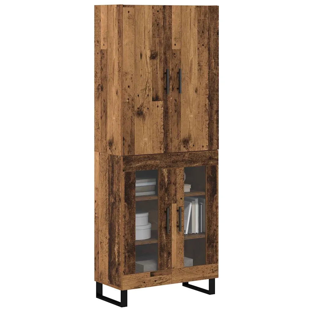 Credenza 2 pz | Madia | Buffet da pranzo | Armadio da pranzo Legno vecchio 69,5 x 34 x 180 cm