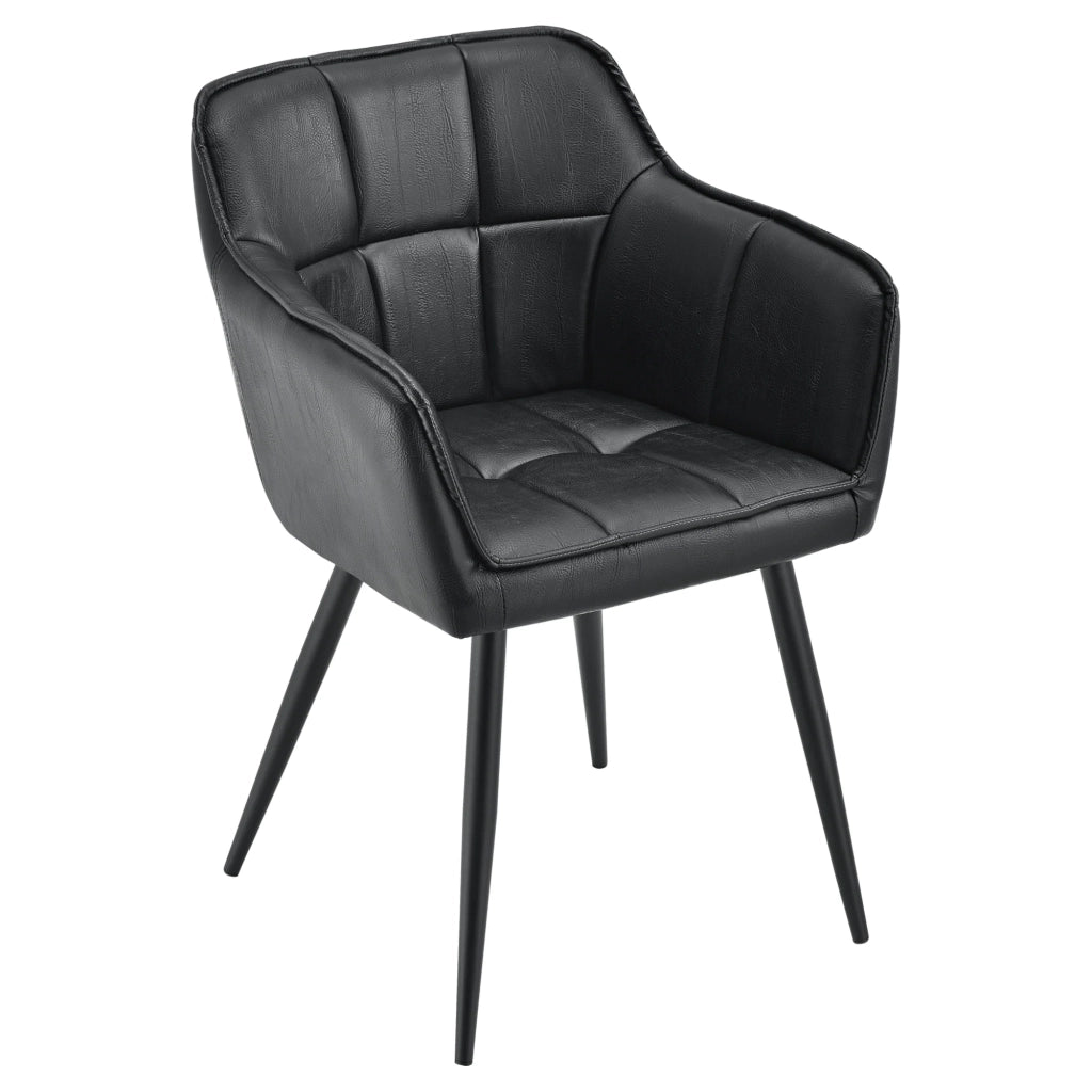 Elegante poltrona da soggiorno seduta imbottita design imitazione velluto poliestere metallo 79 cm nero 03_0005208