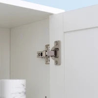Mobile Colonna Bagno Armadio Alto con Ripiano Regolabile, 30 x 28 x 170 cm, Bianco