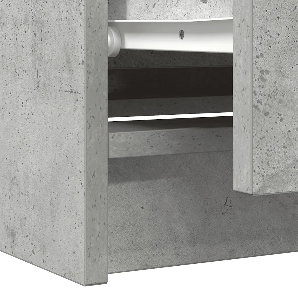 Mobile Porta TV Grigio Cemento 100x35x54 cm Legno Multistrato