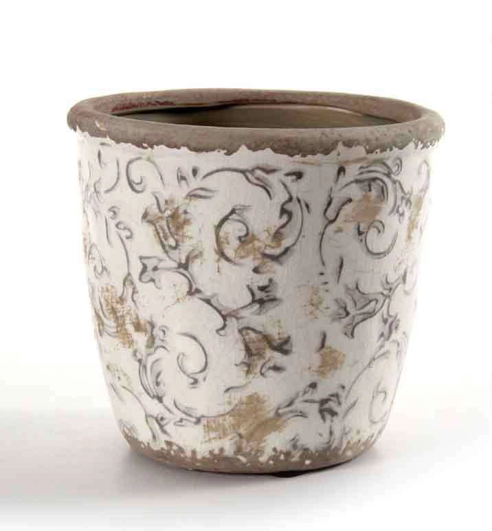 VASO TONDO IN CERAMICA DECORATO - DIVERSE MISURE MISURA: 14x13