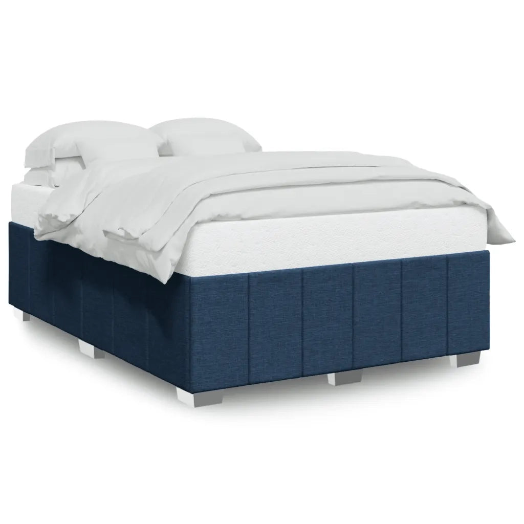Giroletto senza Materasso-Struttura Letto Blu 140x190 cm in Tessuto 640851