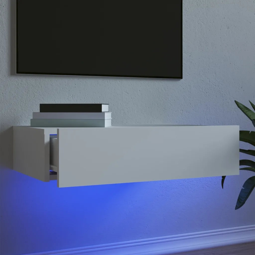 Mobile Porta TV con Luci LED Bianco 60x35x15,5 cmcod mxl 131084