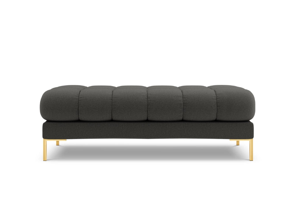 Cosmopolitan Design - Panca "Bali" 2 posti in tessuto strutturato grigio scuro 