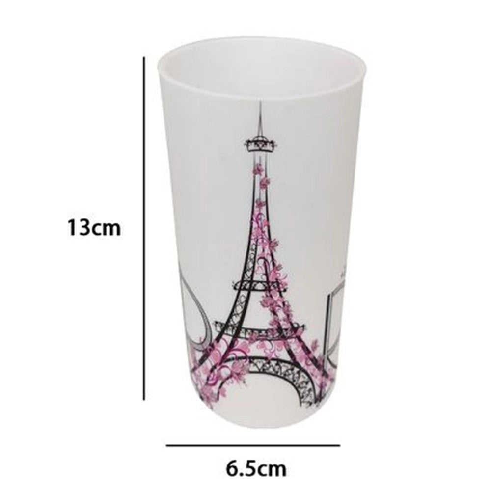 Trade Shop - Bicchiere Porta Spazzolino Decorato Scritta Paris Accessori Arredo Bagno 87040 -