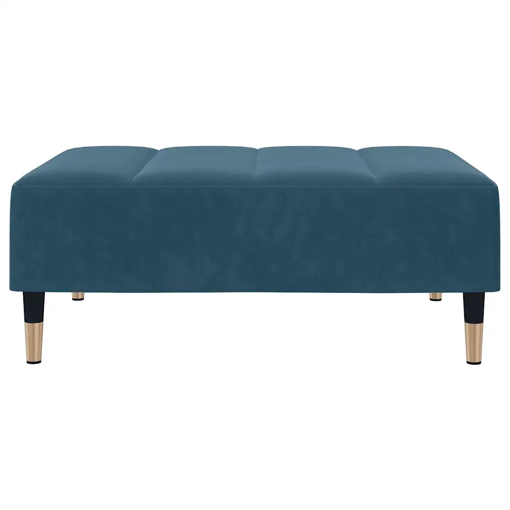 Poggiapiedi Blu 77x55x31 cm in Velluto 4007392