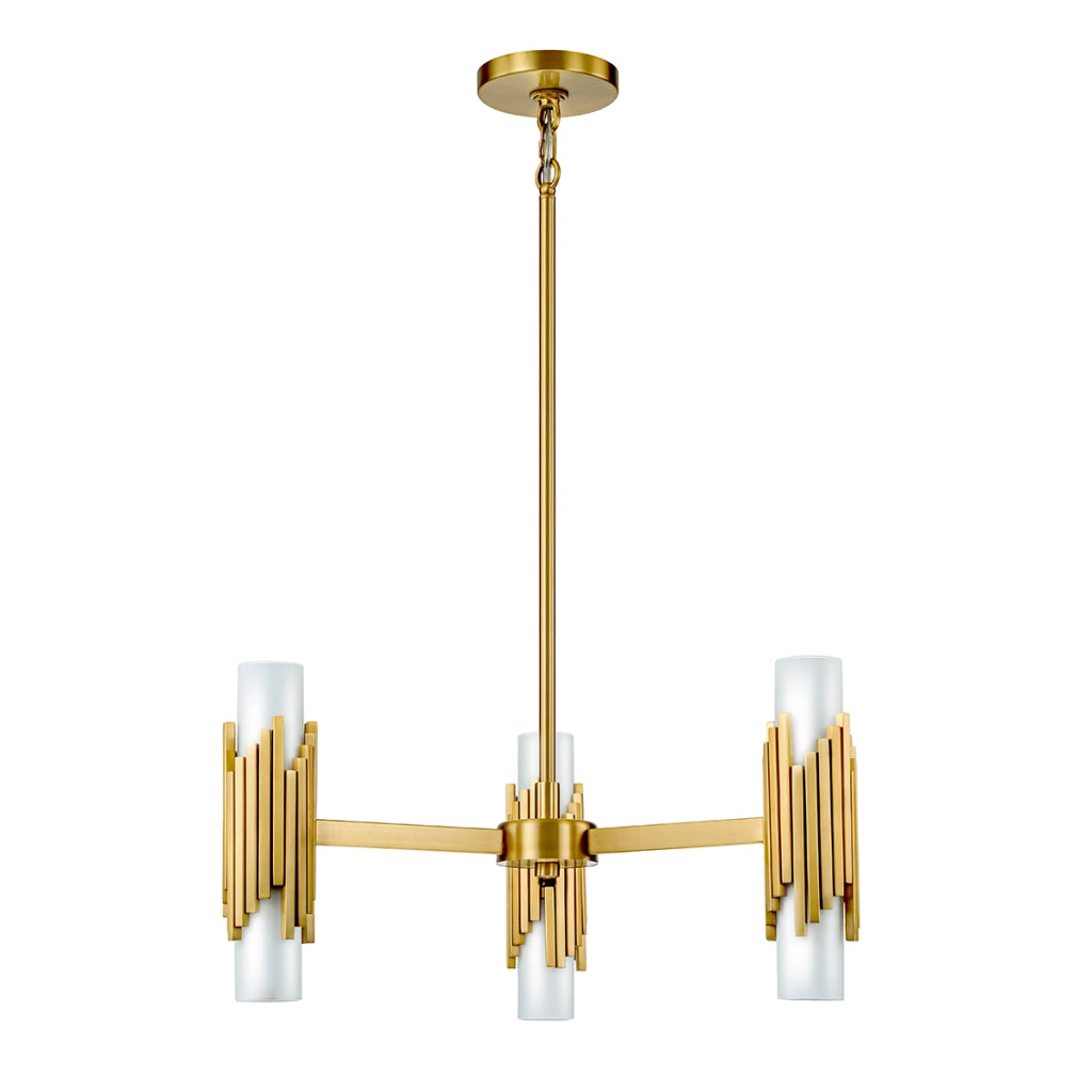 Sospensione Elstead Marvele ottone opale Ø66cm 6xE14