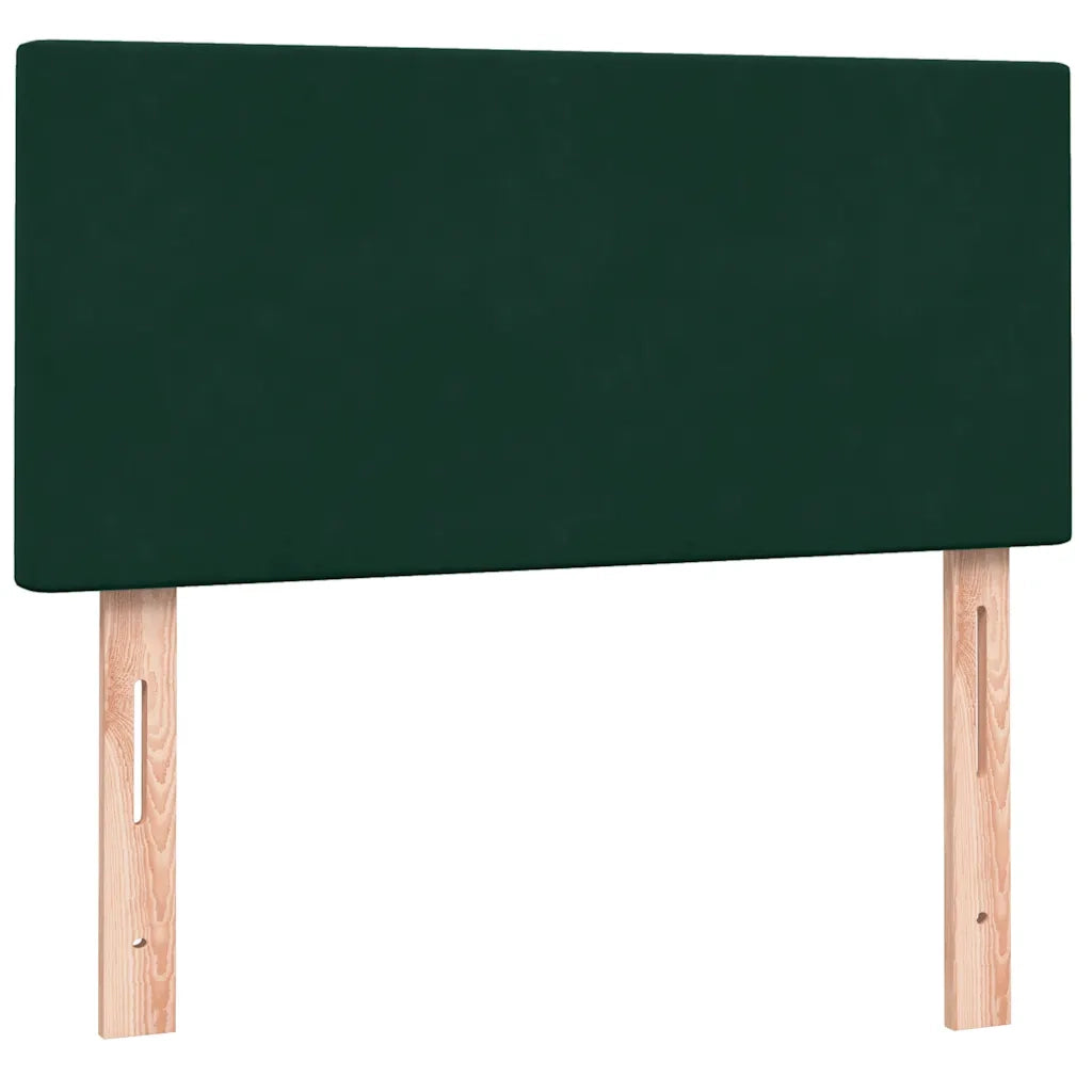 Giroletto a Molle con Materasso Verde Scuro 80x220 cm Velluto 3317970