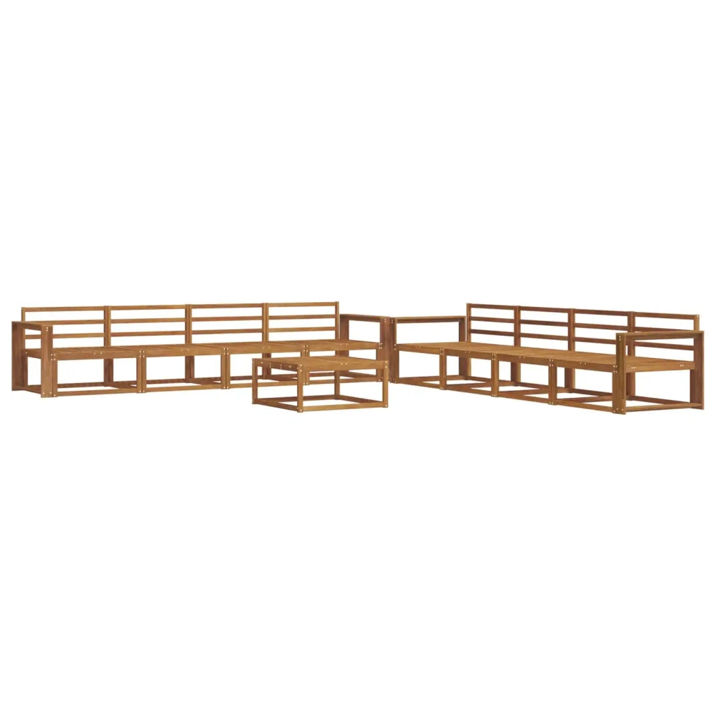 Set di divani da esterno 9 pcs Naturale