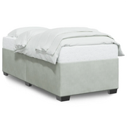 Letto singolo | Letto per adulti | Giroletto senza Materasso Grigio Chiaro 100x200 cm Velluto