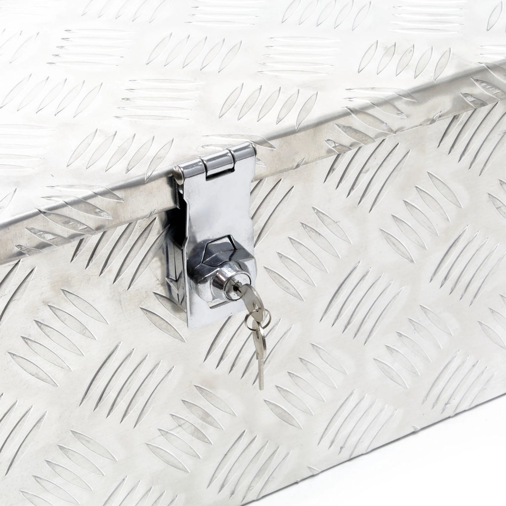 Baule in alluminio portattrezzi Cassa Box per attrezzi utensili 76x32x24,5cm