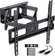 Beugel per TV da parete, girevole e inclinabile per schermi piani e curvi da 32 a 55 pollici o monitor fino a 45kg, massimo VESA 400x400mm