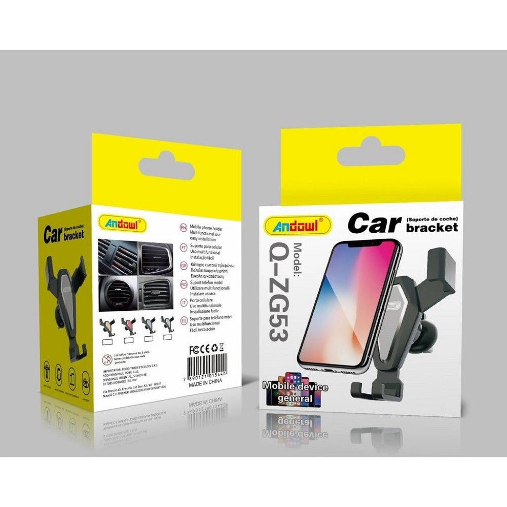 Trade Shop - Portacellulare Da Auto Sistema Bloccaggio Per Ventilazione Rotazione 360° Q-zg53 -