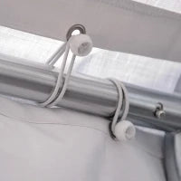 Tendone per Feste 6x4m con Pareti Rimovibili, Porte e 6 Finestre, Bianco