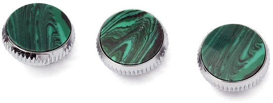 Set di valvole per trombetta da 3 - Chiavi di rimpiazzo - Materiale metallico di alta qualità - Pietra verde - Duraturo - Precisione migliorata - Manopole per trombetta