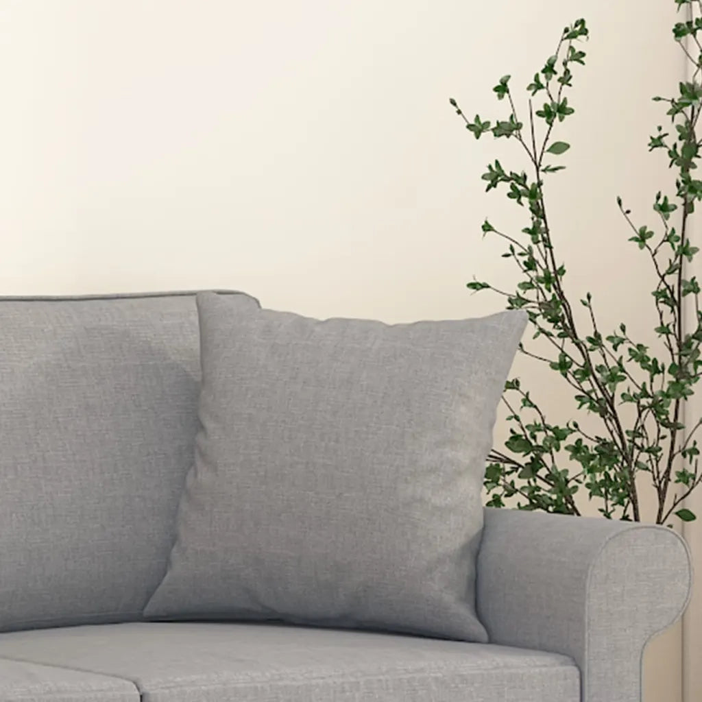 Cuscini Decorativi 2 pz Grigio Chiaro 40x40 cm in Tessuto CFW1648592