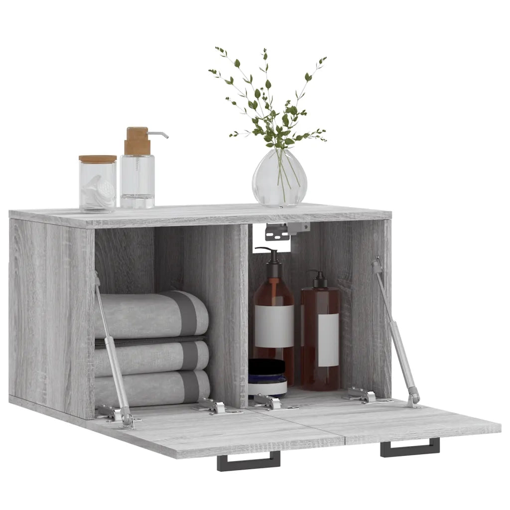Armadietto a Muro | Mobile a Parete Grigio Sonoma 60x36,5x35cm in Legno Multistrato