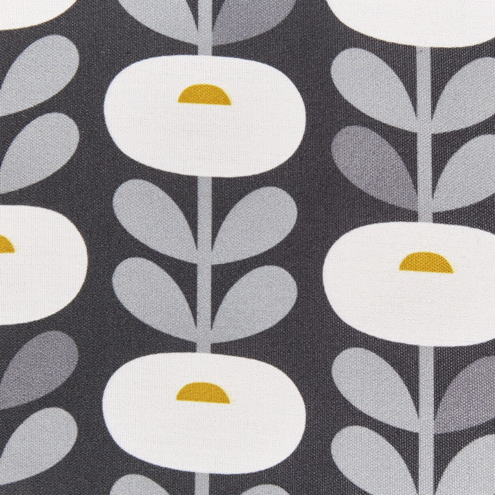 Set di 2 cuscini da giardino in tessuto di poliestere grigio con motivo geometrico 40 x 40 cm resistente all'acqua