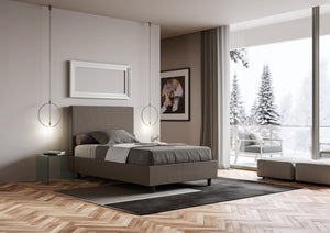 Letto 1 Piazza e Mezzo 120x210 cm con Rete Focus Cappuccino