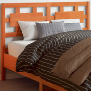 Testiera Marrone Cera 135 cm in Legno Massello di Pino 844230