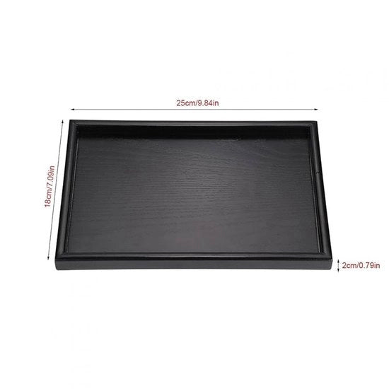Dienblad in Legno Nero Multifunzionale - 1 pezzo - 25x18x2cm