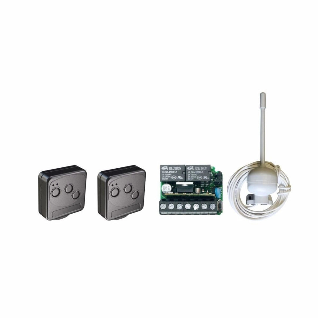 KIT R2A RADIO A 2 CANALI + CASE RADIO + 2 TELECOMANDI CREMINO NERI KRA2C5TN