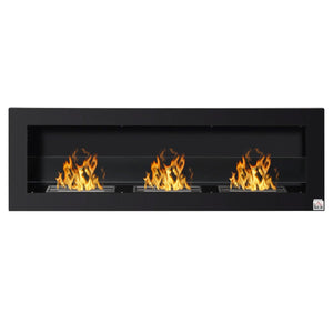 Camino a Bioetanolo da Parete 120x15x40 cm Nero