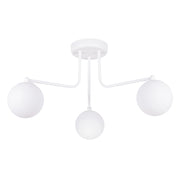 Plafoniera moderna bianca 3 sfere vetro G9 KOSMOS Pure Lume