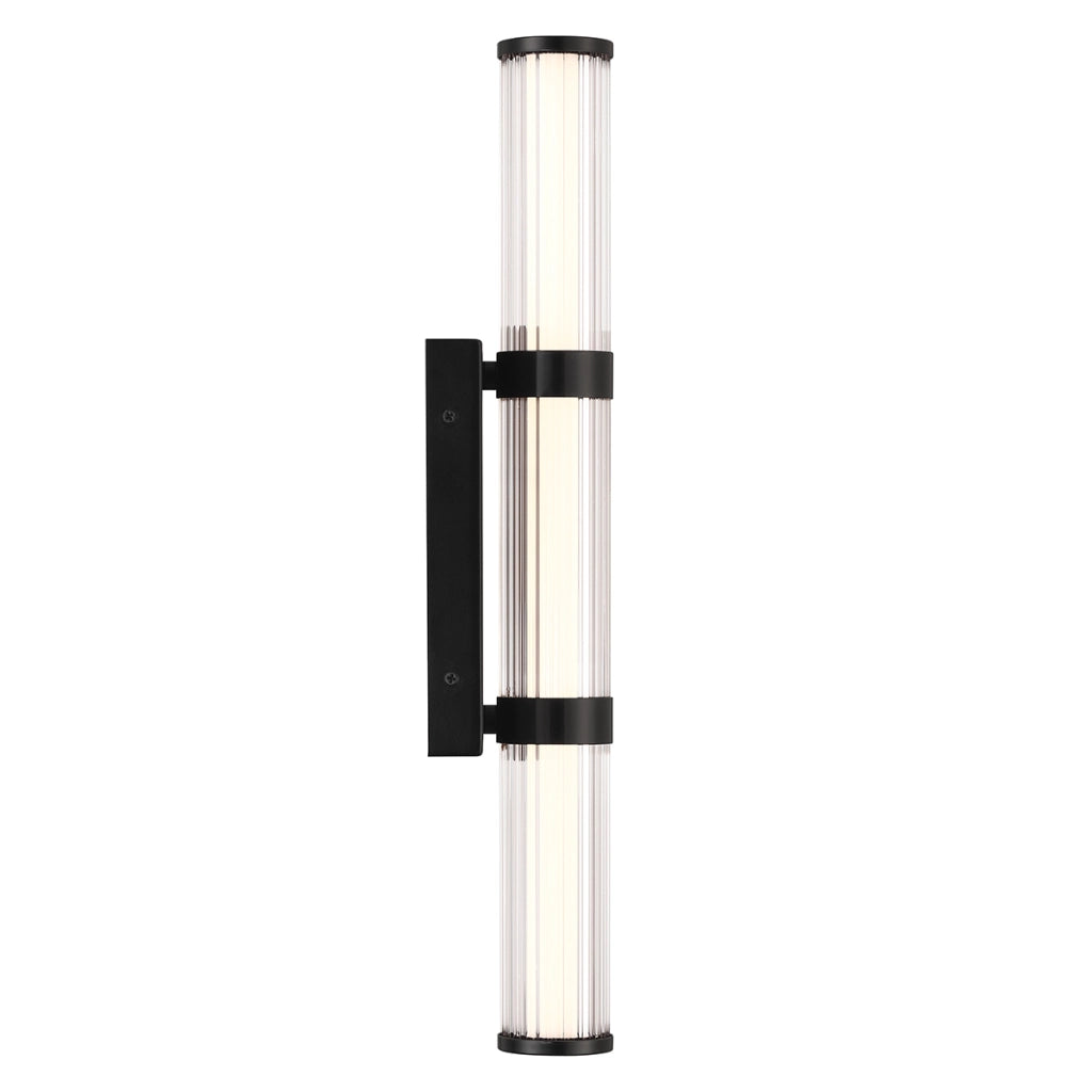 Applique LED esterna Fayton nera 54cm 21,6W IP44 3000K