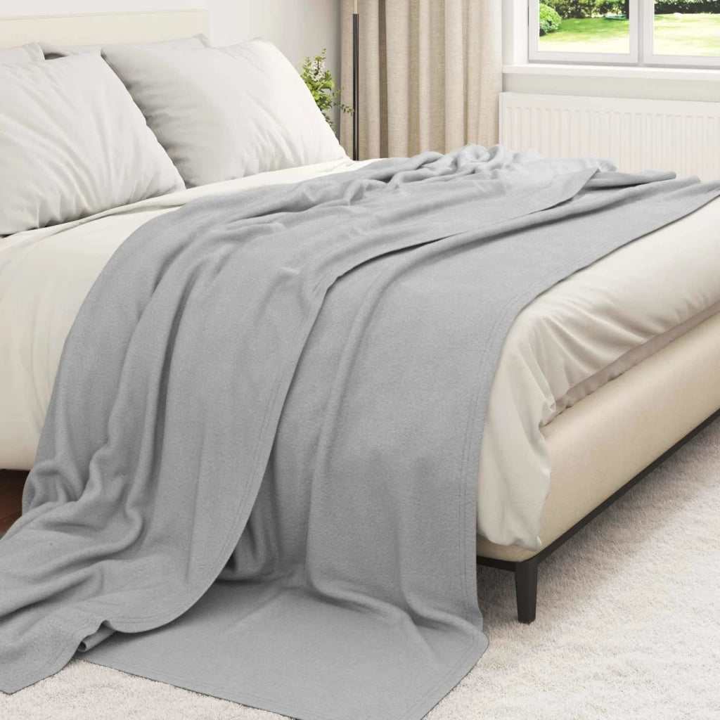 Coperte da Pile 6 pz Grigio 270 x 240 cm Panno