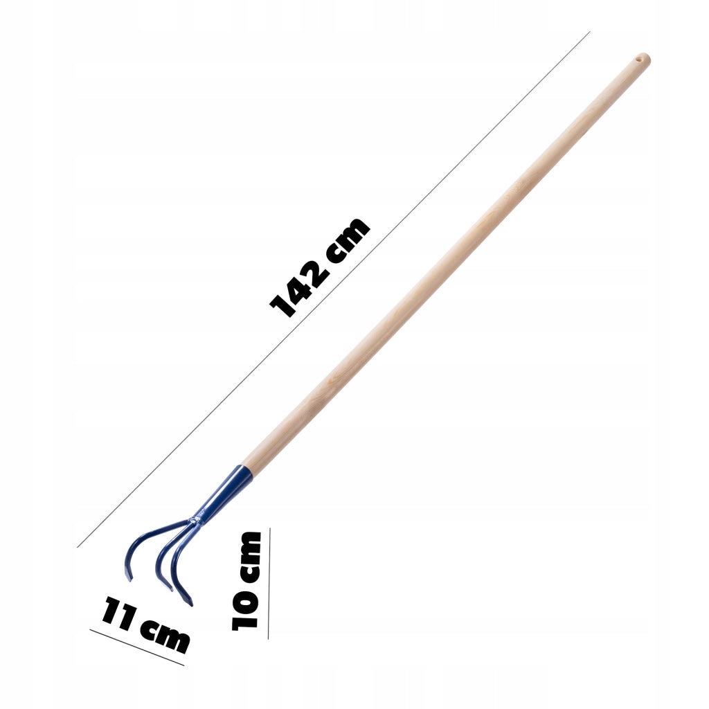 KADAX Coltivatore manuale per terreno, allentatore per giardino, 142 cm di terra, artigli robusti