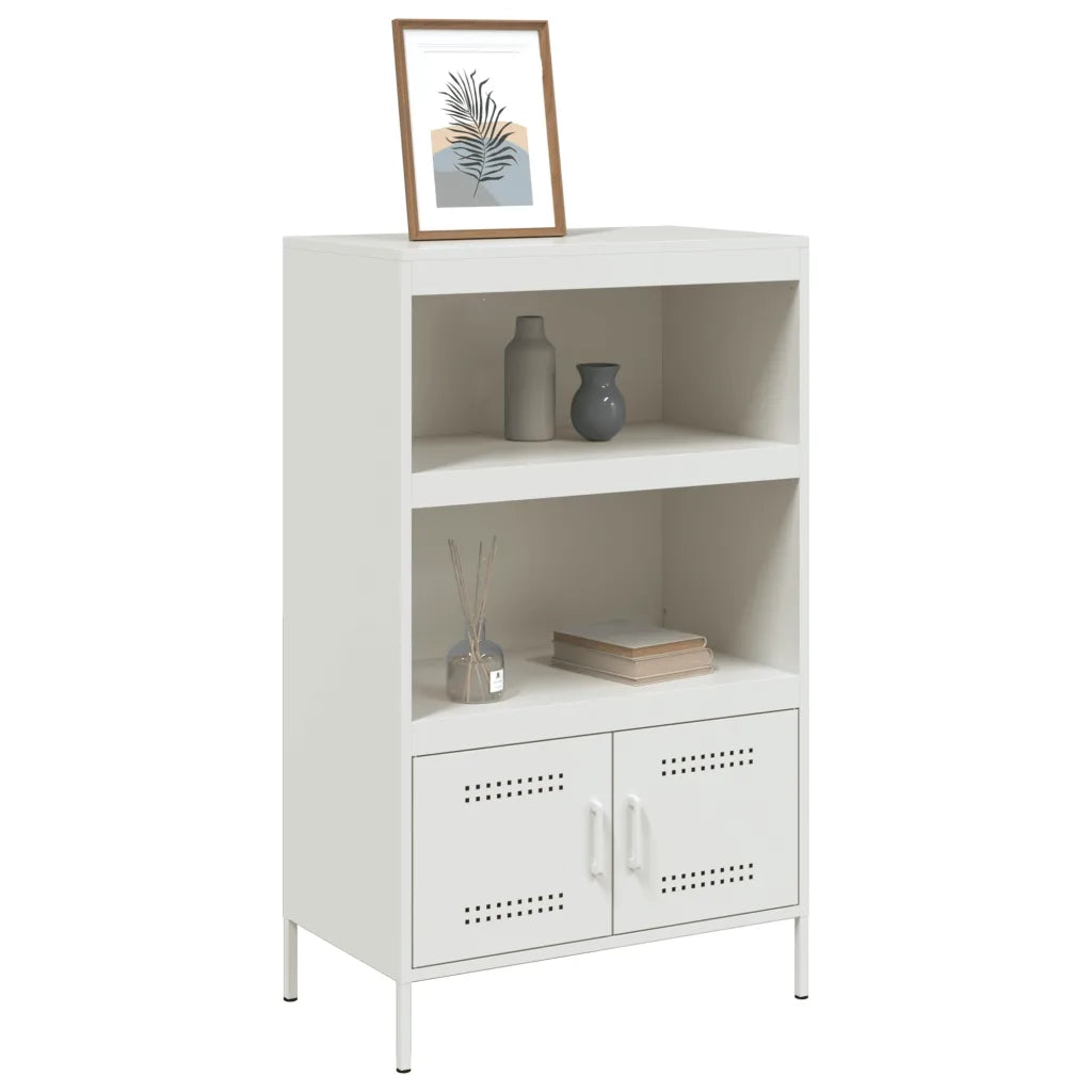 Credenza Bianca 68x39x113 cm in Acciaio 842975