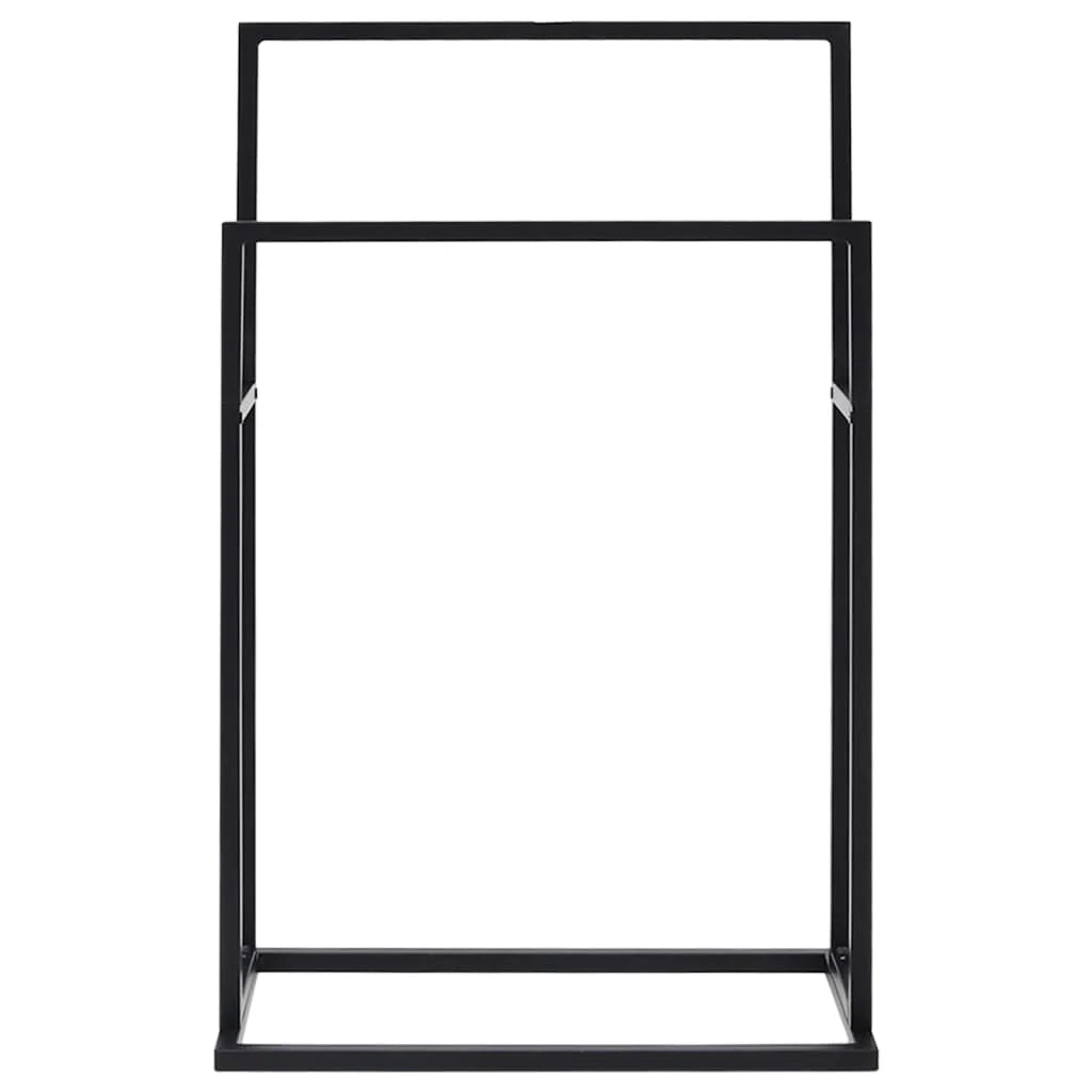 Portasciugamani da terra 78,5 cm acciaio zincato nero 02_0001652