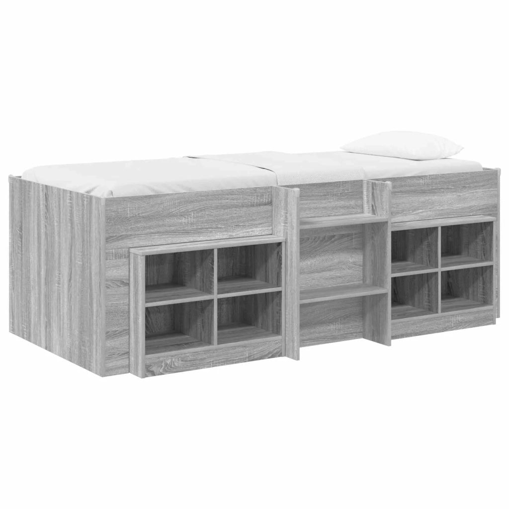 Struttura Letto Loft con Mobile 3 pz Sonoma grigio 3423419