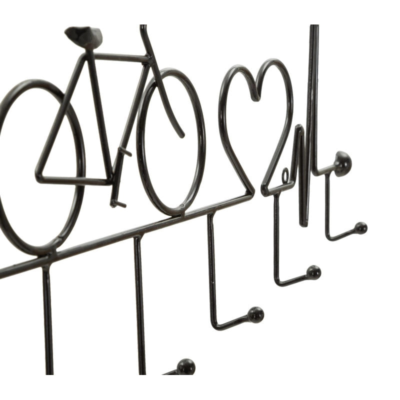 Apporta Abiti Da Muro Bicicletta Nero cm 59x3,2x26,5