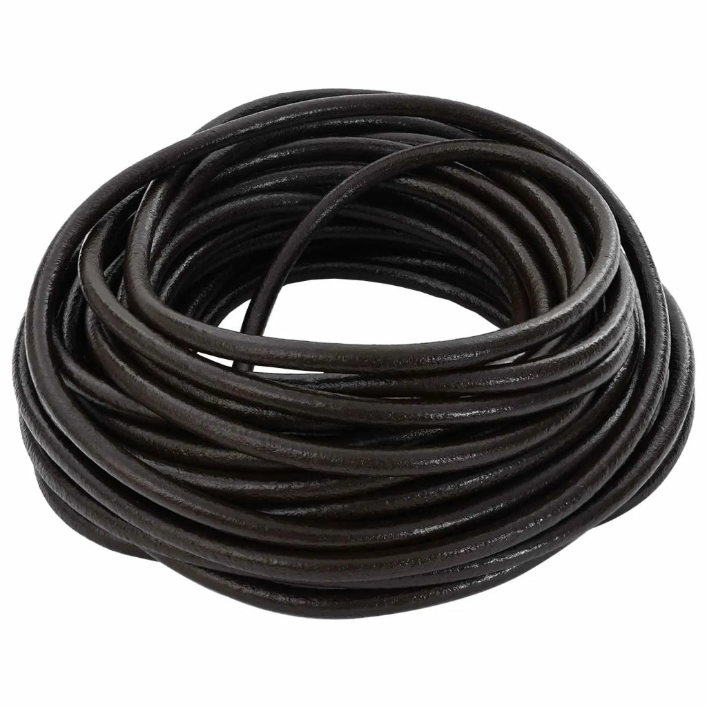 Cordino in Pelle Marrone Scuro ?4 mm x 10 m Pelle CFW3570930